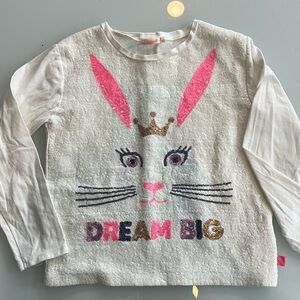 Billieblush Dream BIG bunny sequin shirt